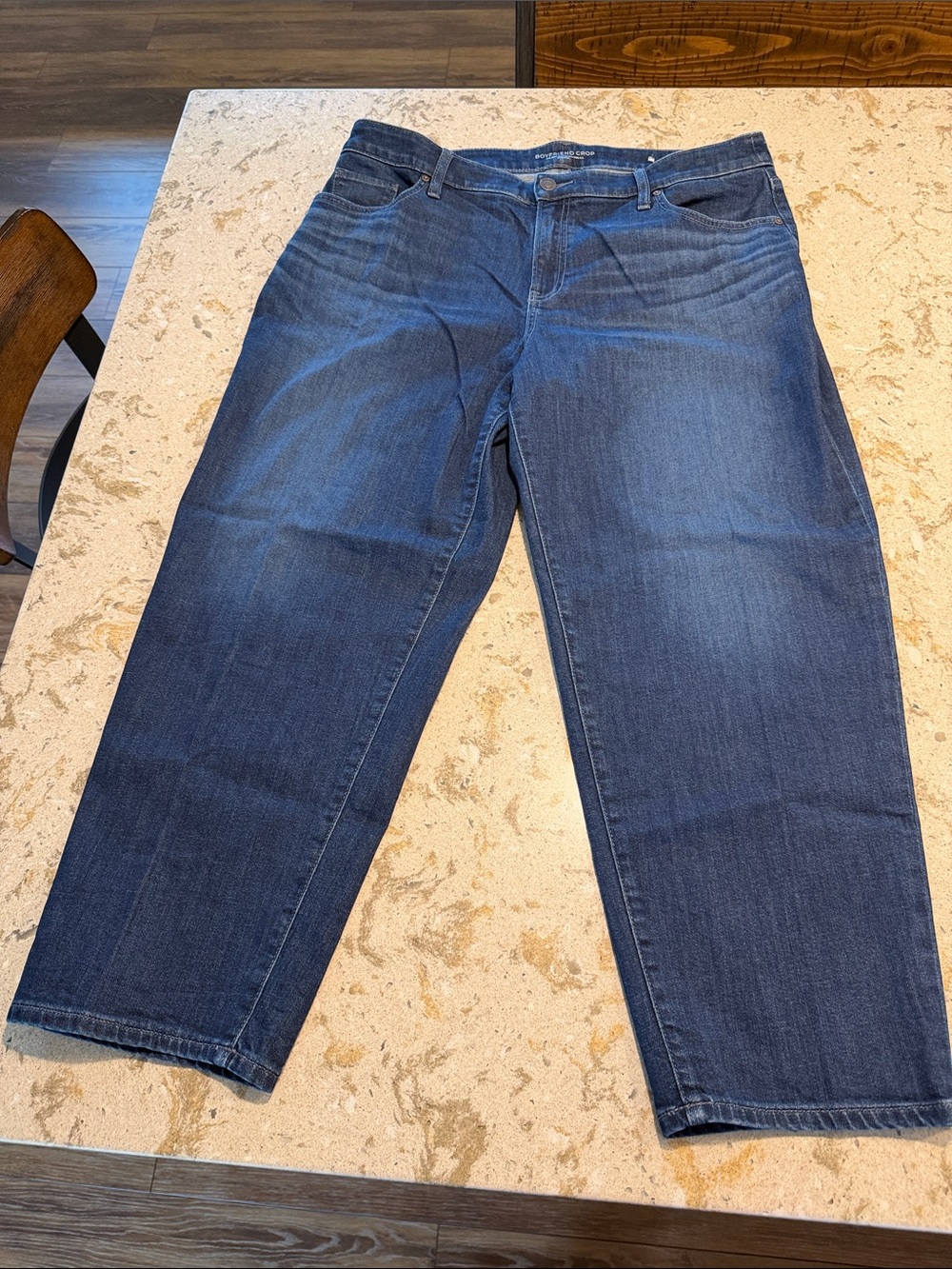 Chico's Boyfriend Crop Jeans - Dark Blue